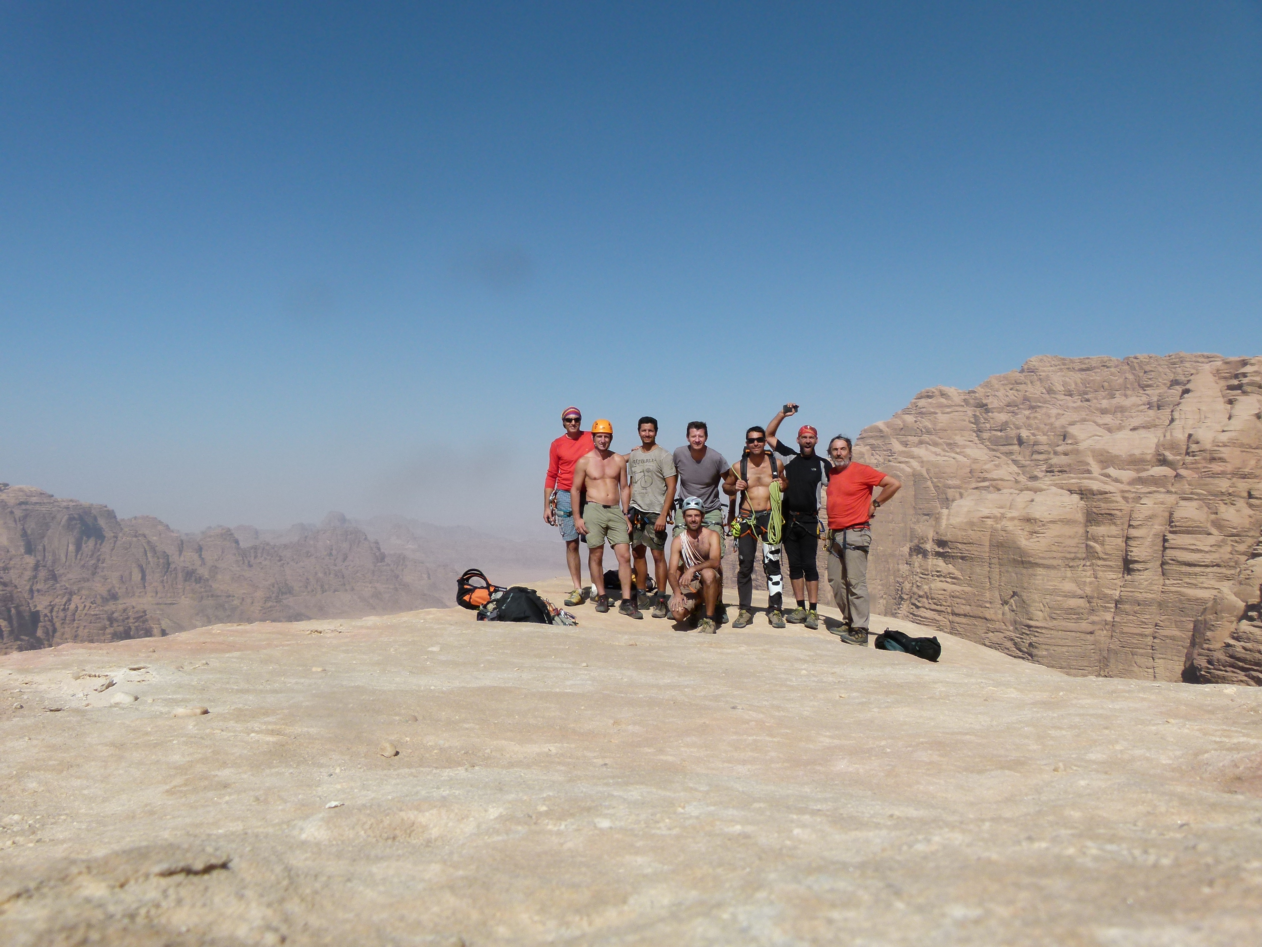 Escalade en Jordanie : dans le désert du Wadi Rum.