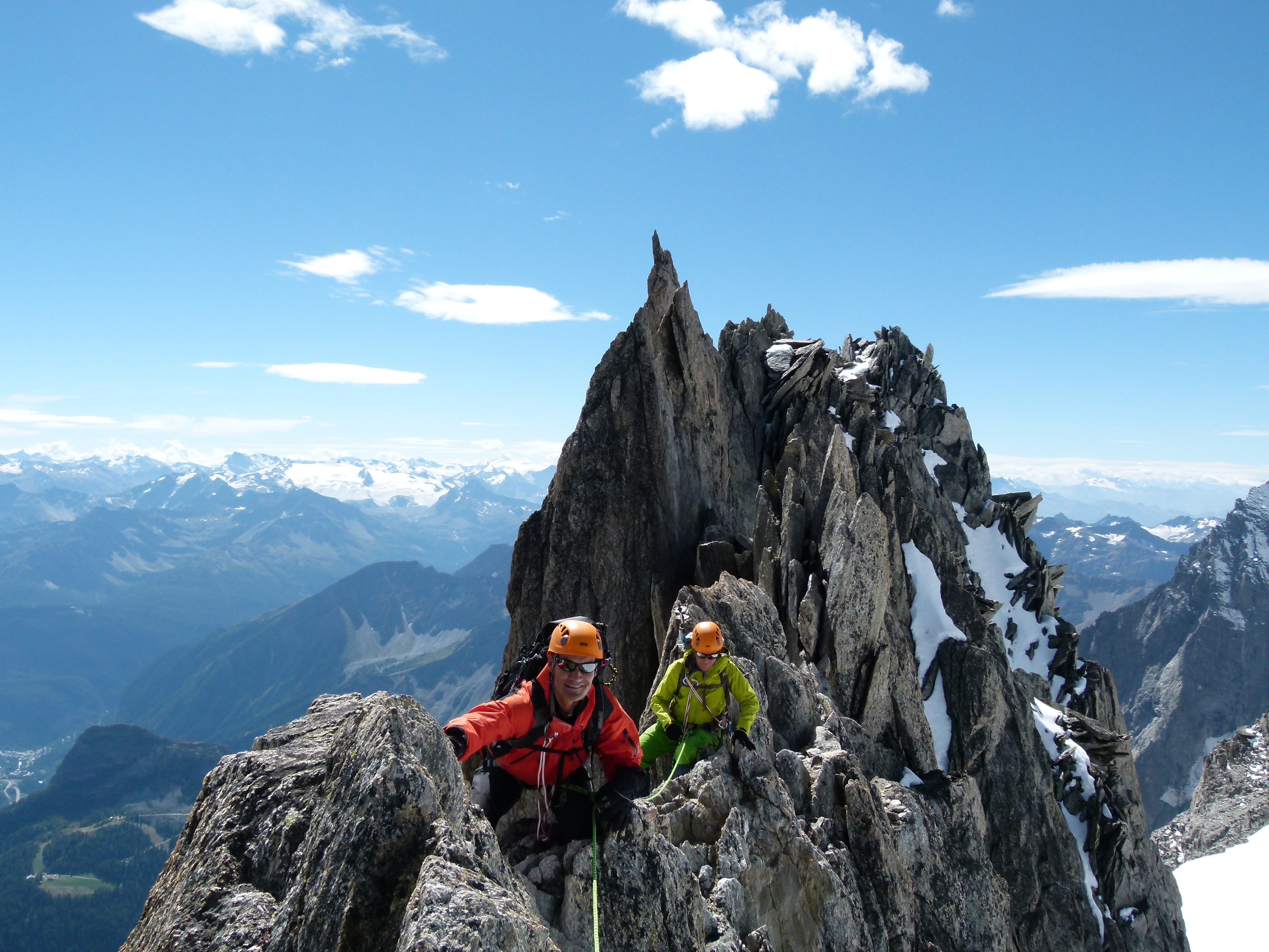 Mont Blanc et Alpinistes