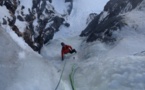 Cascade de glace dans le val de Bagne